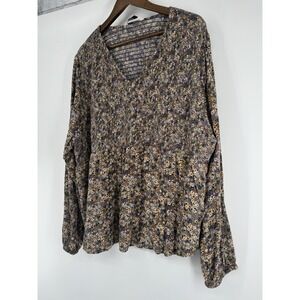 Sonoma peasant‎ smocked Floral Blouse Fairy Spring Easter flowy romantic cottage